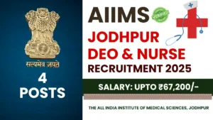 AIIMS Jodhpur Recruitment 2025