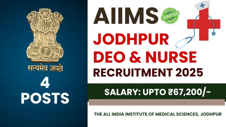 AIIMS Jodhpur Recruitment 2025