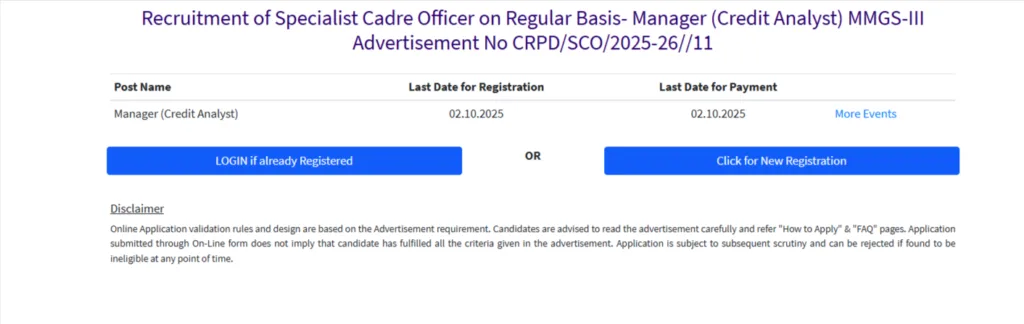 SBI Specialist Officer RECRUITMENT 2025