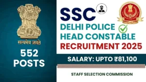 Delhi Police Head Constable Recruitment 2025