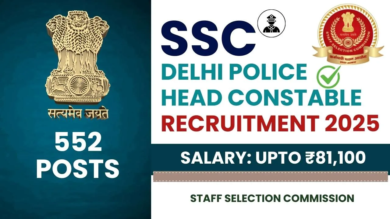 Delhi Police Head Constable Recruitment 2025