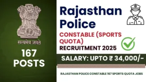 Rajasthan Police Constable Vacancy 2025