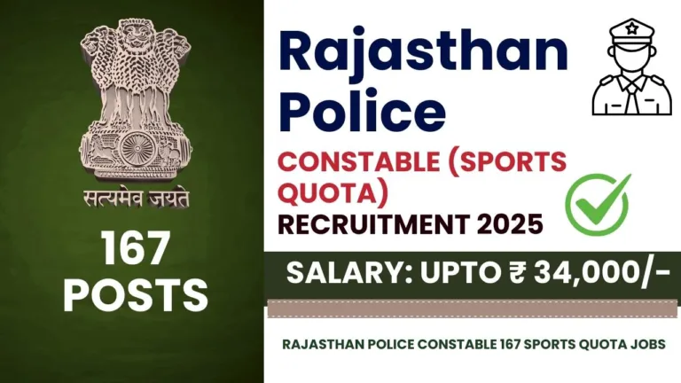 Rajasthan Police Constable Vacancy 2025